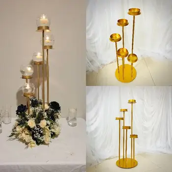 10PCS Romantický Sokel Stĺpec Veľký Pohár Sviečka Stojí Svadobný Kvetinový Aranžmán Rack Zapojenie Narodeniny Kvet Tabuľka Centerpieces