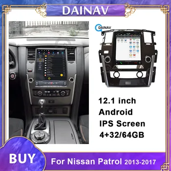 12.1 palce Telsa Štýl Android Auto Multimediálne DVD Prehrávač, GPS Navigáciu Pre-Nissan Patrol Roky 2013-2017 Car Audio Stereo Rádio