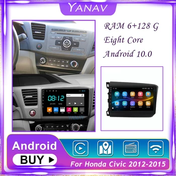128G Auto Rádio Stereo Prijímač GPS Navigácia Pre Honda Civic 2012-2015 Android 2 Din Auto Videa, Multimediálny Systém MP3 Prehrávač