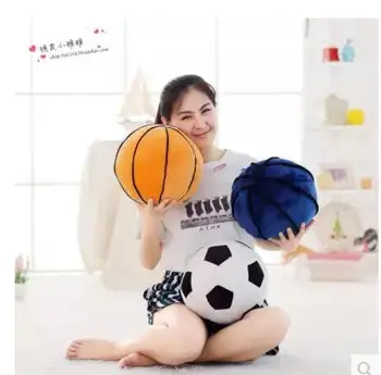 30 cm Cartoon Futbalovej lopty/basketbal vankúše plnené plyšový vankúš deti, oblečenie pre bábiky hračky, darčeky