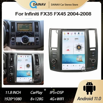 8+128 GB Android 11 GPS Na Infiniti FX35 FX45 2004-2008 Multimediálny Prijímač GPS, DVD Navigačný systém Dotykový Displej