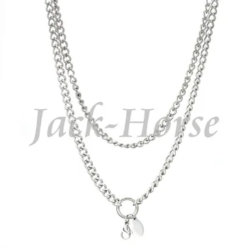 80 cm z Nerezovej ocele s dlhým reťazcom náhrdelník pre mužov a ženy móda plávajúce reťazca náhrdelník
