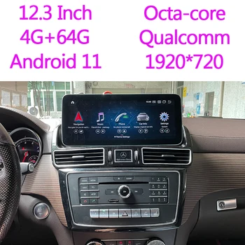 Android 11 Bezdrôtový CarPlay 360 Vták Zobraziť Na Mercedes Benz GLE W166 2015-2019 Auto multimediálne Rádio Prehrávač, GPS Navigačné tlačidlo Navi
