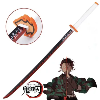 Anime Cosplay 1:1 Kimetsu č Yaiba Meč Zbraň Démon Vrah Rengoku Kyoujurou Meč Anime Ninja Nôž PU hračka 104 cm