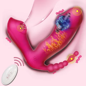 Análny Pošvy Stimulátor Klitorisu Nositeľné Dildo Vibrátor Multifunkčné Sexuálne Hračky pre Ženy 3 V 1 Sania Vibrátor