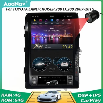 Auto 2 Din Rádio Tesla Štýl Vertikálne Displej GPS Navigácie Pre TOYOTA LAND CRUISER 200 LC200 rokov 2007-2015 Android Multimediálny Prehrávač