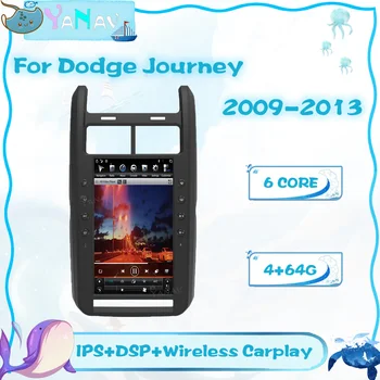 Auto Rádio magnetofón Pre Dodge Journey na roky 2009-2013 Android GPS Navigácie Auto Videa, Multimediálny Prehrávač Vedúci Jednotky s Carplay