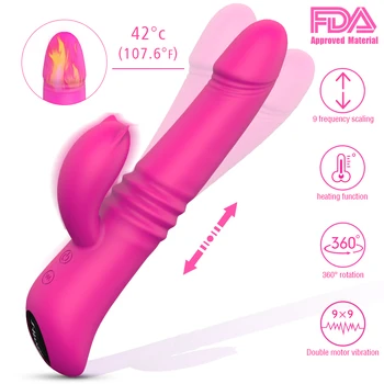 Automatické Tlačením Pulsator G-Spot Vibrátor, Dildo Sexuálnu Hračku Pre Ženy Stimulátor Klitorisu Pošvy Masér Dospelých, Sexuálne Hračky