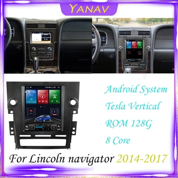 Autorádia GPS navigácie Android Pre Lincoln navigator 2014-2017 Vertikálne HD Displej, Stereo Prijímač, Video, Multimediálne MP3 Prehrávač