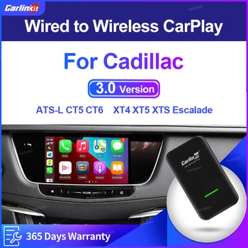 Carlinkit 3.0 CarPlay Bezdrôtový Adaptér pre Cadillac ATS-L CT5 CT6 XT4 XT5 XTS XT6 Escalade 2015-2021 Smart Box Multimediálne IOS 14