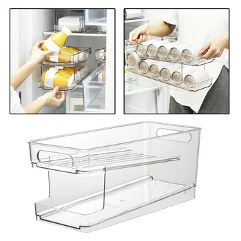 Chladnička Plechovky Úložný Box Fľaša Na Nápoj Prachotesný Transparentné Kuchyňa Čerstvé Vedenie Držiak Na Nosič Pre Domácnosť