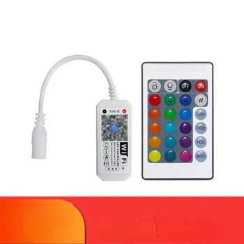 Farba LED Controller, WIFI, Bluetooth, Diaľkové Ovládanie Led 12V 5050 2835 Prúžky Svetla Páse s nástrojmi Noc Infračervené 24Key