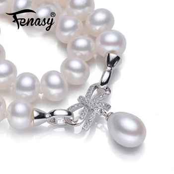 FENASY pearl šperky,skutočné prírodné perly,perlový náhrdelník darček pre ženy,choker náhrdelník ako Vianočný darček Čela dizajn náhrdelník
