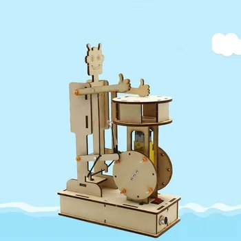 Fyzika Hlasom aktivovaný stroj bubeník študent tvorivé remeselné technológie výroby modelu diy zmontované hračka materiál