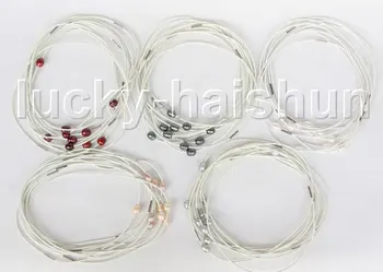 JQHS veľkoobchod 10 kus biela čierna šedá, ružové a červené víno biele perly kožený náhrdelník j11402