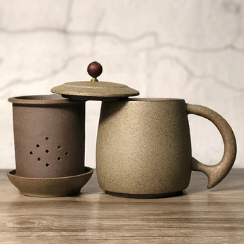Kreatívne retro s filtrom keramický hrnček Pastoračnej stručný keramické čajové hrnčeky šálky