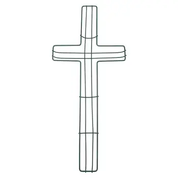 Kríž Kov Kvetina Stand Odolné Železa Veniec Forme Dekoratívne Veniec Rám Pre Veľkonočné, Vianočné Dovolenku Náboženskej Cirkvi Zábavnom