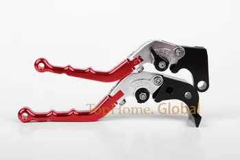 Kvalitné CNC Skladacia Skladacie Prsty Vlna Brzdové Páčky Spojky Pre Yamaha FZ6R 2009-2011 Silver&Red&Black 2010