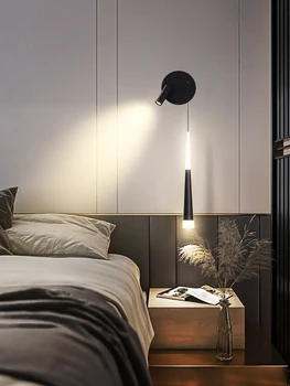 Nordic LED Nástenné svietidlo s reflektor pre obývacia izba pozadí nástenné svietidlá, Moderné svetlo luxusné osvetlenie spálne, nočné lampy