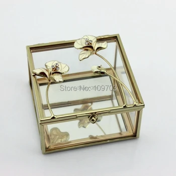 Nový Dizajn Skla, Okno Trinket Box Pre Jewelries Svadobné Dary Narodeninám