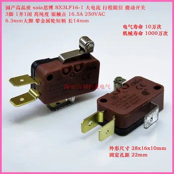 Originál nové 100% SX3LF16 strieborné kontakt pás kolieska, rukoväť, cestovné limit micro switch 3pin 16A V-15 3-OZ