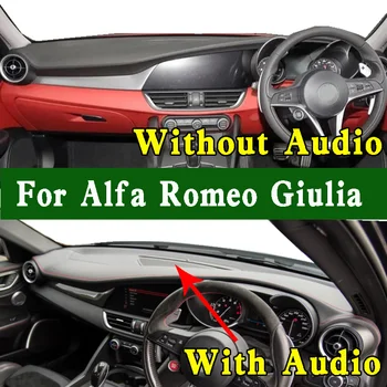 Pre Alfa Romeo Giulia Milano Quadrifoglio 952 2017-21 Dashmat Panel Kryt Prístrojového Panela Pad Anti-Nečistoty Dôkaz Dash Mat