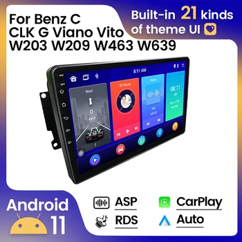pre Mercedes Benz, C-Trieda W203 C200 C320 C350 CLK W209 2002-2005 autorádia Android Multimediálna Navigácia GPS carplay DSP 8+128G