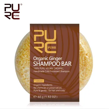 PURC Organické Zázvor Šampón Bar Podstate proti padaniu Vlasov, vlasovej Pokožky, Ošetrenie Oprava Poškodených Tuhé Mydlo Pre Mužov, Ženy, Krása, Zdravie