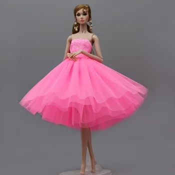 Ružová Baletné Šaty Pre Bábiku Barbie Šaty Princezná Vestidoes Tanec Kostým Oblečenie 11.5