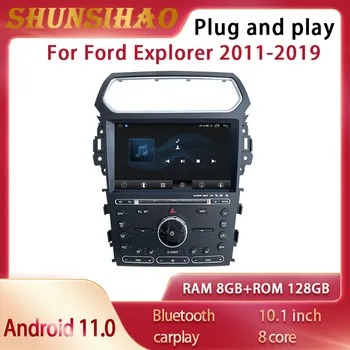 ShunSihao autorádia GPS Navi Pre 10.1 palcový Ford Explorer 2011-2019 Video prehrávač CarPlay Multimediálny Prehrávač Automatické 128 GB