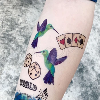 Tetovanie nálepky mapu robin kotvy kompas lano hracie karty vlna šípku kocky dočasné tatto falošné tetovanie pre dieťa dievča, muž žena