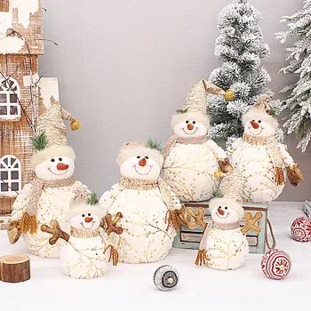 Vianočné Bábiky, Dekorácie pre Domov Krátke Plyšové Printe Snehuliak pre Nákupné Centrum Hotel Okno Ozdoby na Vianočné stromčeky plushie
