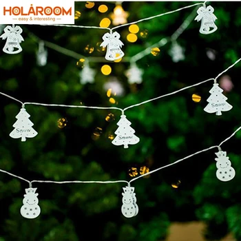 Vianočný stromček LED svetlo, prívesky, Žehlička Star Snehuliak Santa Jeleň Bell svetlá, Vianočné ozdoby Vianočné dekorácie Pre Domov Nový Rok Darček